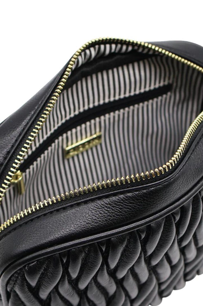 Zjoosh Ruby Rouche Cross Body Bag | Black_Silvermaple Boutique