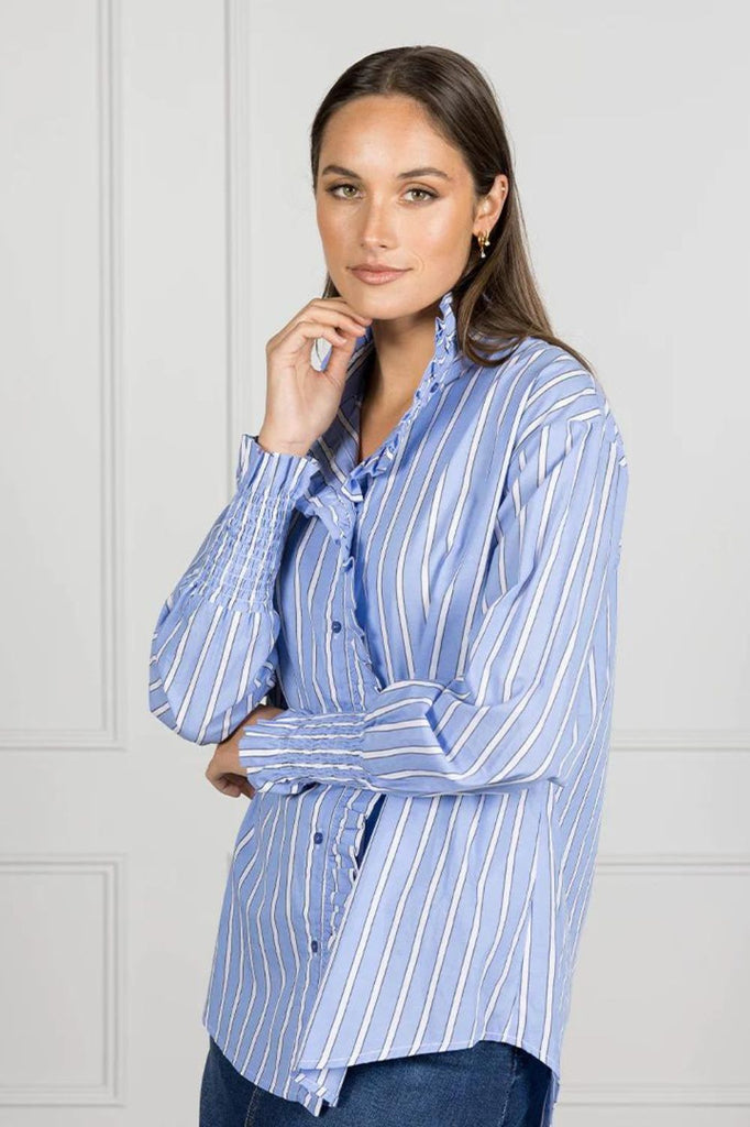Zjoosh Jessica Striped Shirt | Blue _Silvermaple Boutique