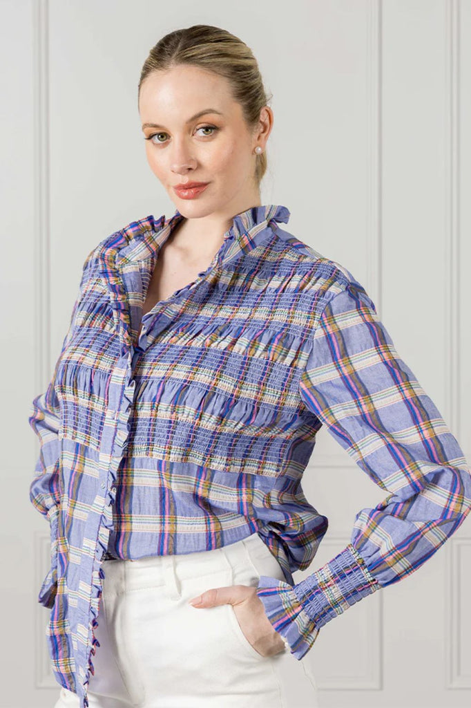 Zjoosh Ayre Plaid Shirt | Blue _Silvermaple Boutique