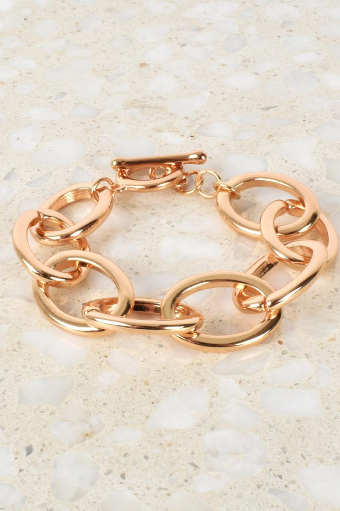 Adorne Chunky Chain Toggle Bracelet | Gold_Silvermaple Boutique