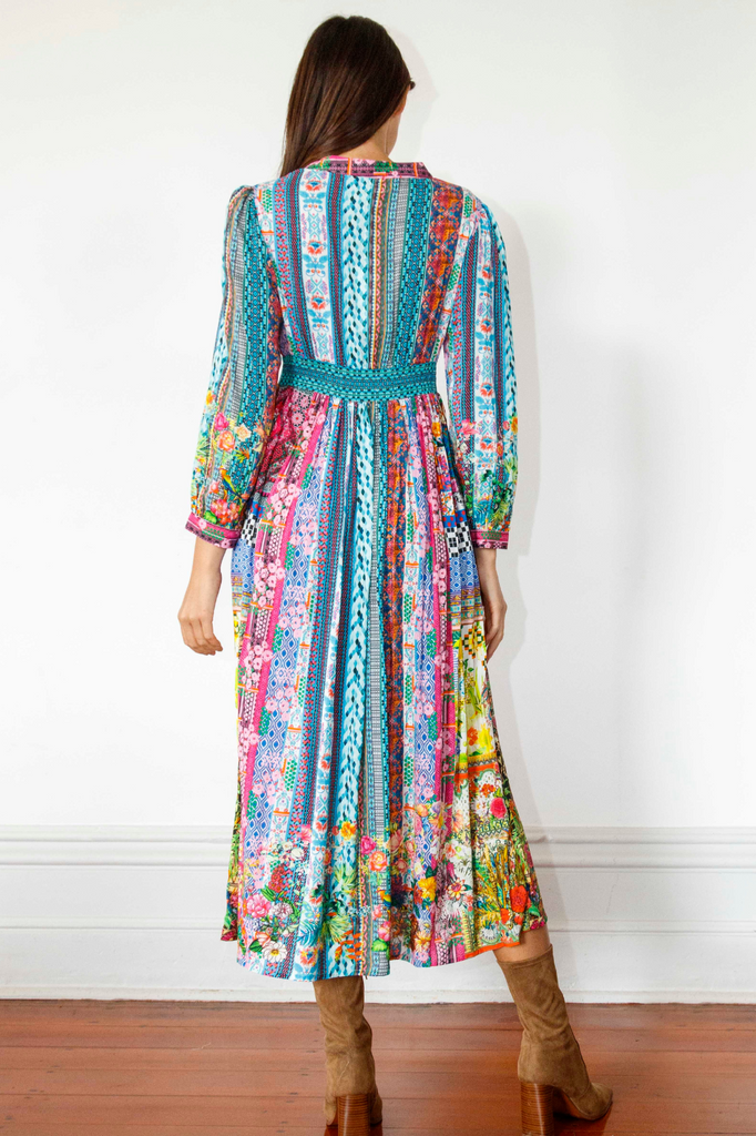 Lula Soul Aarti Empire Midi Dress | Multi Print_Silvermaple Boutique 