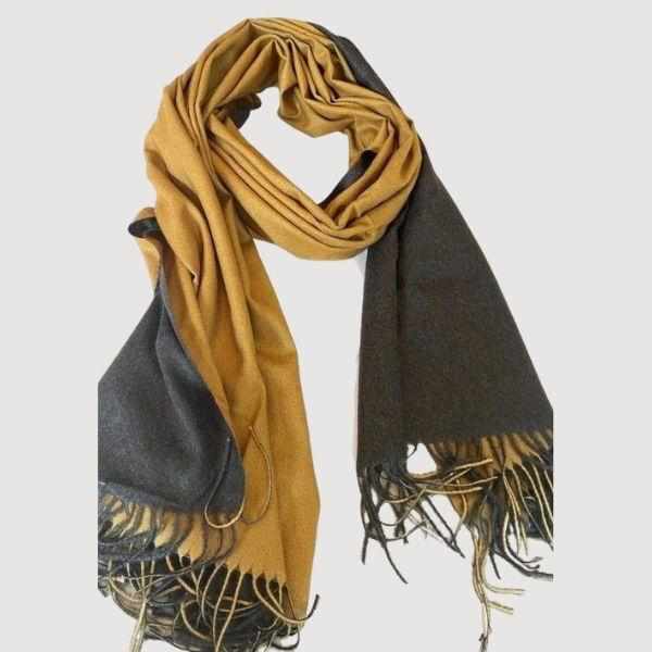 Double Sided Two Colour Cashmere Blend Scarf-Silvermaple Boutique-Silvermaple Boutique