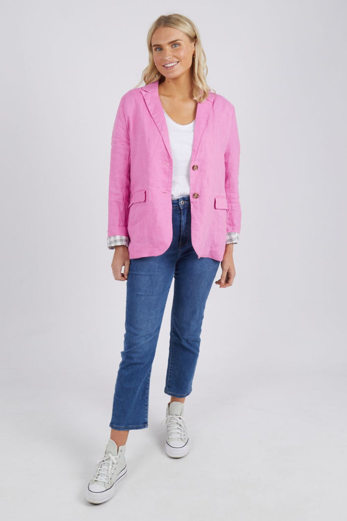 Elm Lifestyle Millie Blazer | Super Pink | Silvermaple Boutique