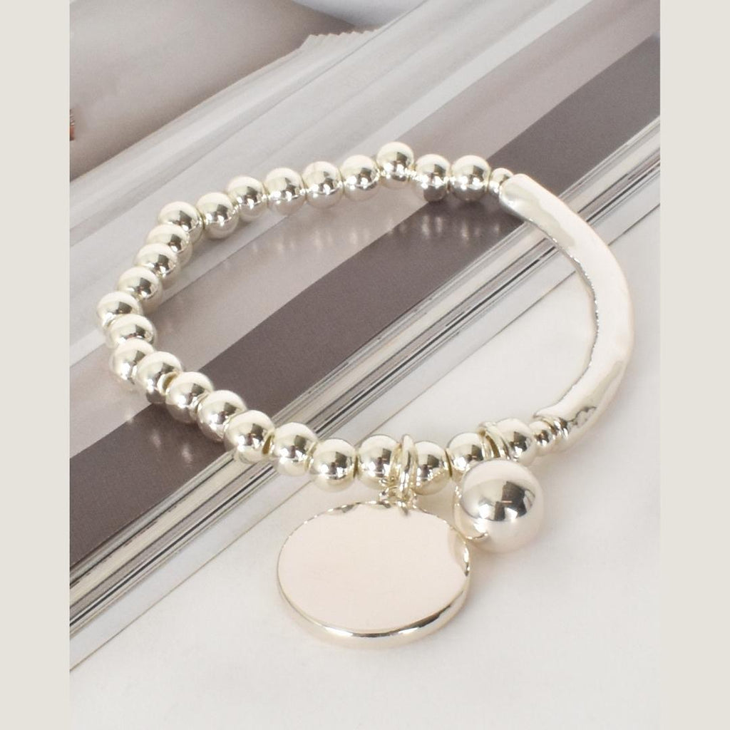 Adorne Essential Ball Disc Bracelet | Silver_Silvermaple Boutique