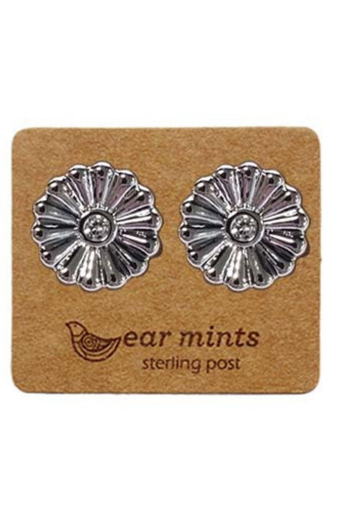 Fabienne Ear Mints Cubic Daisy Stud | Silver_Silvermaple Boutique