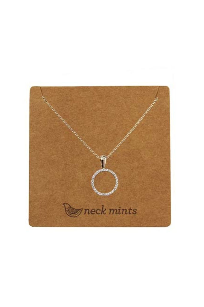 Fabienne Neck Mints Cubic Open Circle Necklace | Gold_Silvermaple Boutique