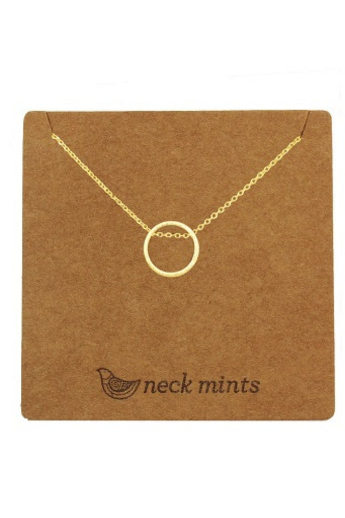 Fabienne Neck Mints Thread Through Circle Necklace | Gold_Silvermaple Boutique