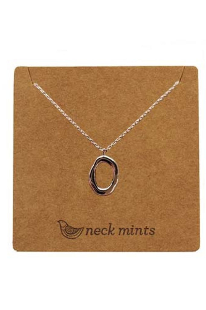 Fabienne Neck Mints Organic Open Oval Necklace | Rose Gold_Silvermaple Boutique