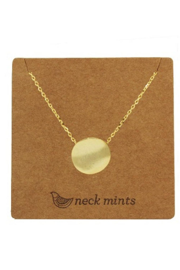 Fabienne Neck Mints Plain Disc Necklace | Gold_Silvermaple Boutique