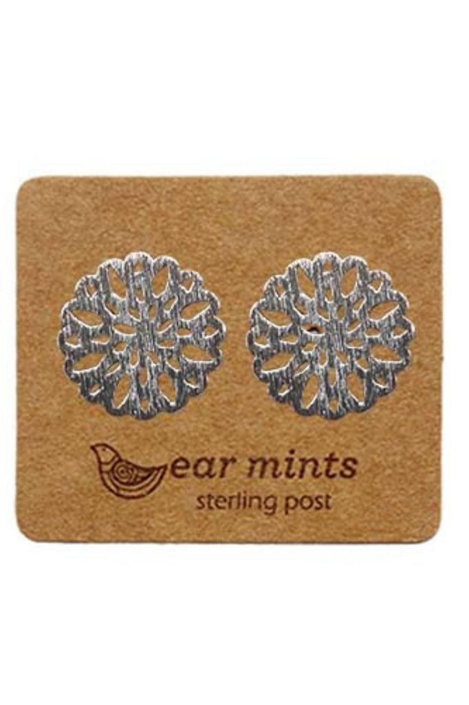 Fabienne Ear Mints Brushed Filigree | Silver_Silvermaple Boutique