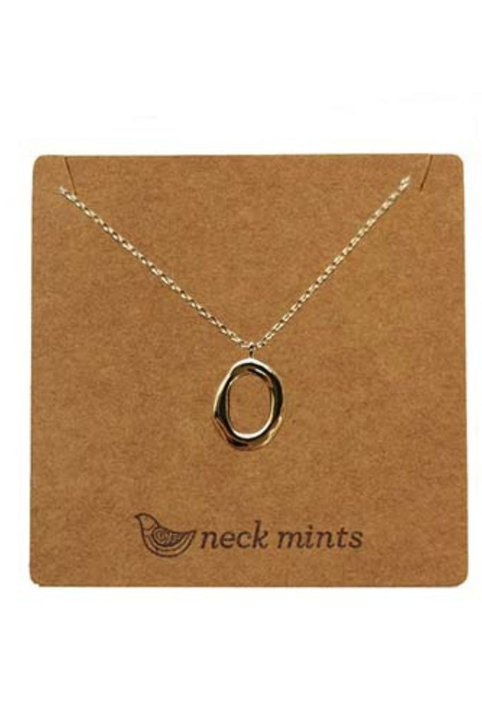 Fabienne Neck Mints Organic Open Oval Necklace | Gold_Silvermaple Boutique