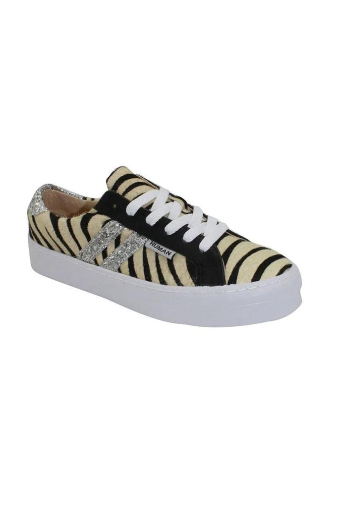 Human Shoes Prospect Sneakers | Zebra/Silver/Glitter_Silvermaple Boutique