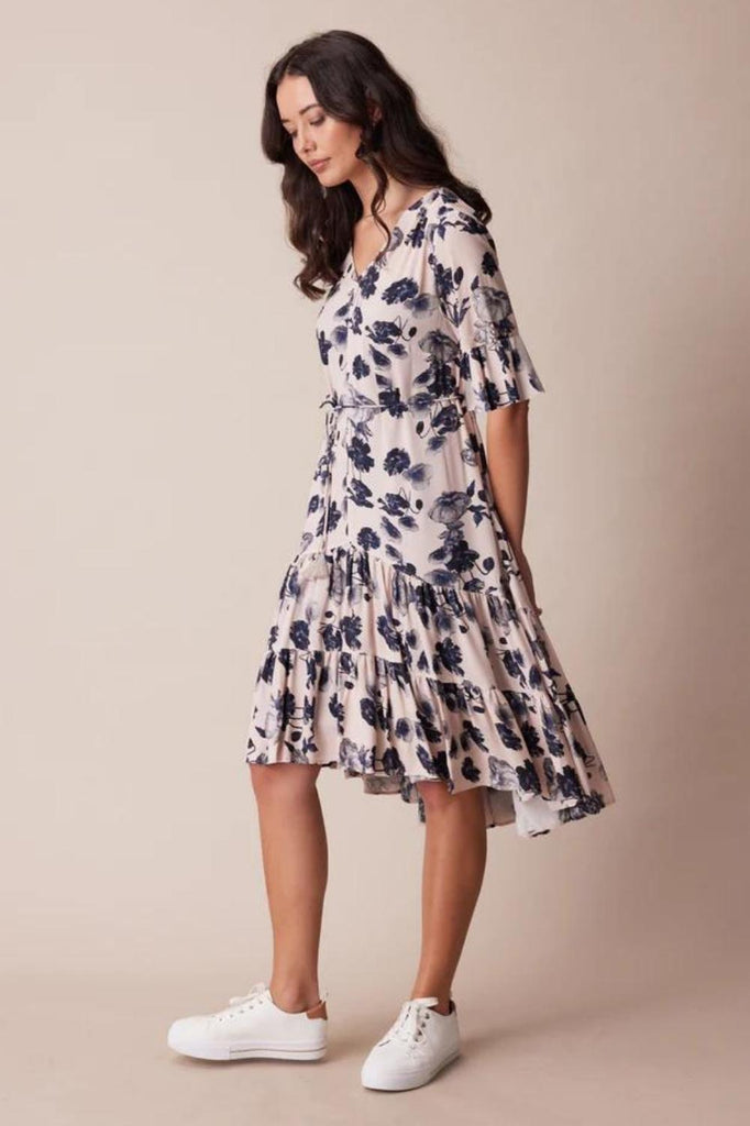 Lania Wall Flower Dress | Blush Floral_Silvermaple Boutique