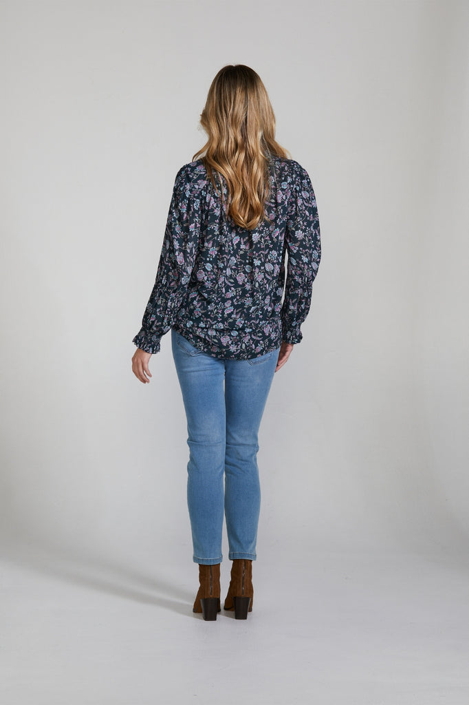 Isabella Floral Shirt | Pine - Silvermaple Boutique