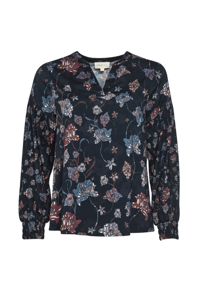 Madly Sweetly Tainted Love Blouse | Multi Navy | Silvermaple Boutique