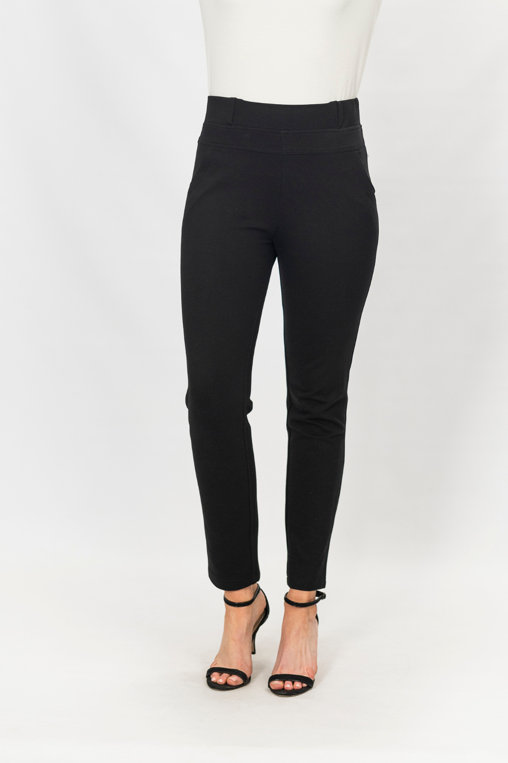 Maglia - Ponte Pull On Pant | Black - Pants - Silvermaple Boutique 