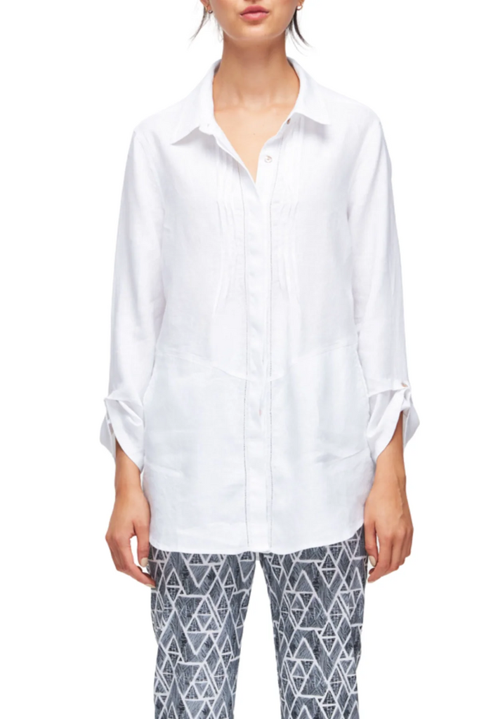 Verge Highside Shirt | White _ Silvermaple Boutique 