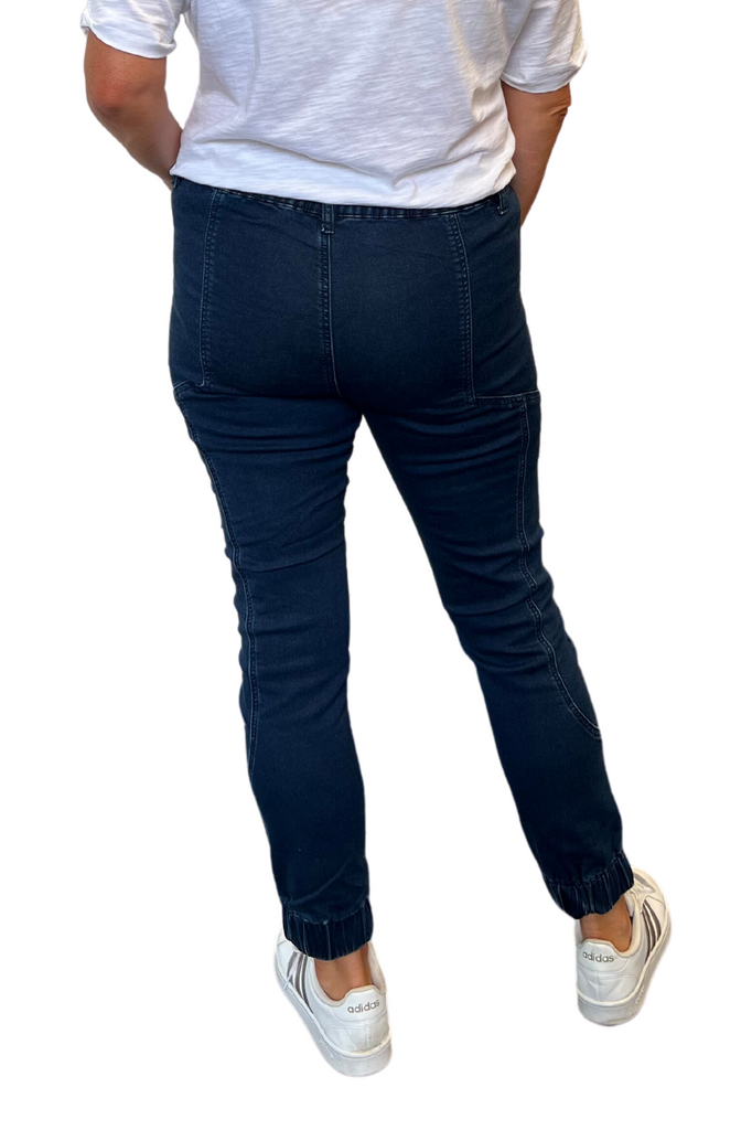 New London Jeans Elastic Waist Cuff Jean | Denim_ Silveremaple Boutique 