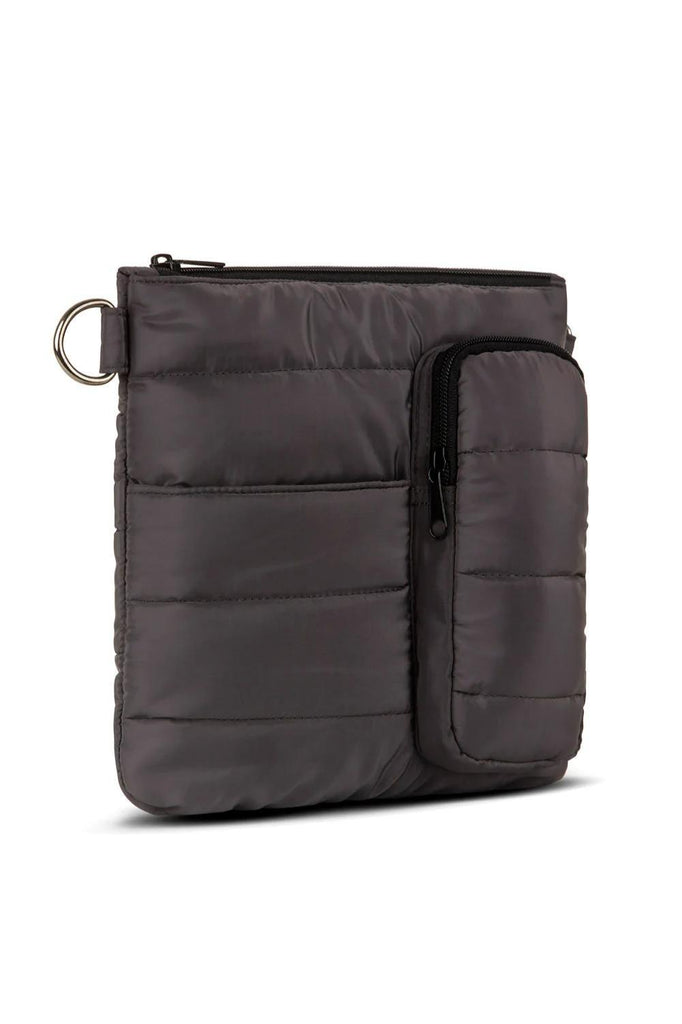 Punch Neoprene Puffer Pocket Cross Body Bag | Charcoal_Silvermaple Boutique