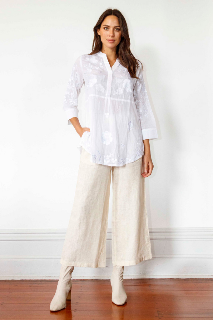 Rubyyaya Hyacinth Shirt | White _Silvermaple Boutique
