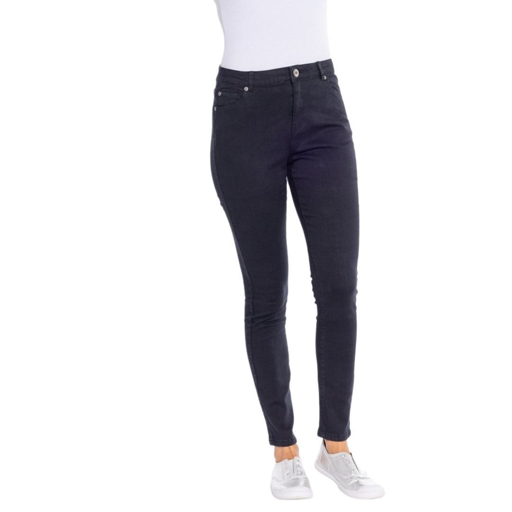Cafe Latte Stretch Zip Skinny Jeans | Black_Silvermaple Boutique