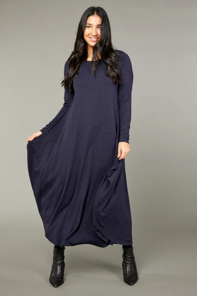 Tani Long Sleeve Tri Dress |Midnight Marle  Silvermaple Boutique 